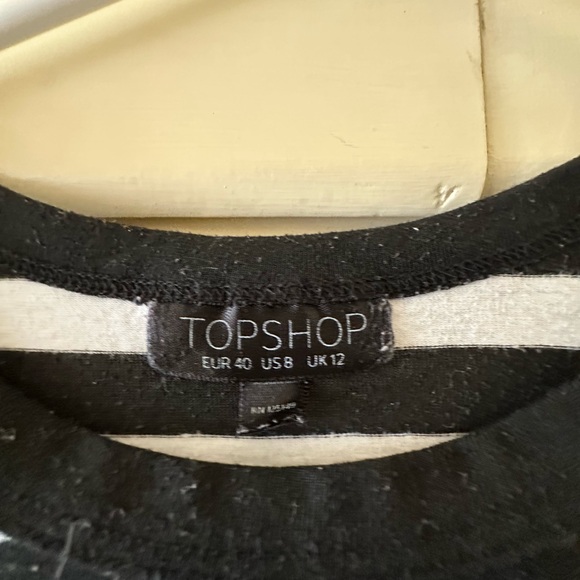 Topshop Striped Top, Size 8 - Picture 2 of 3